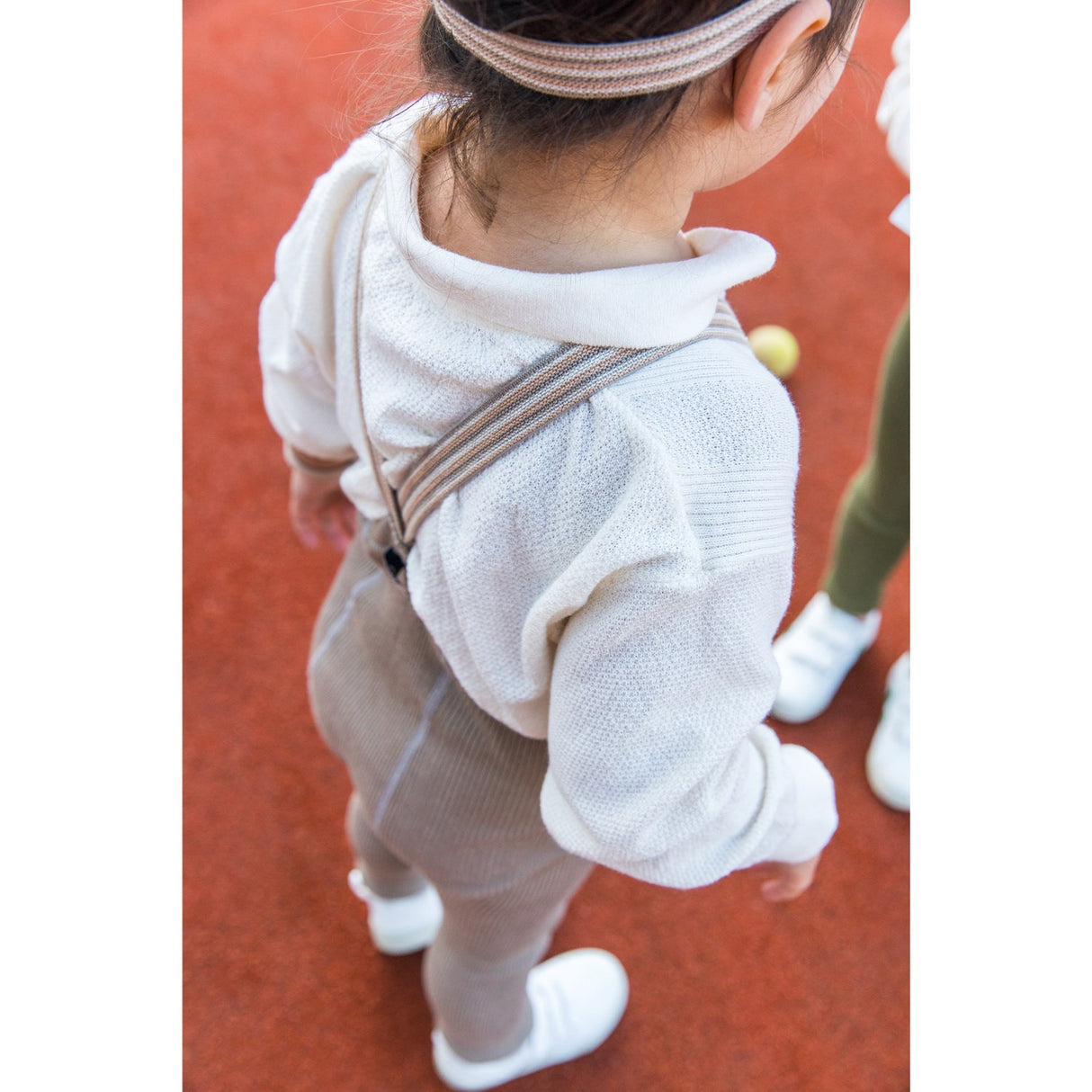 Silly Silas Oyster Grey Striped Footless Tights