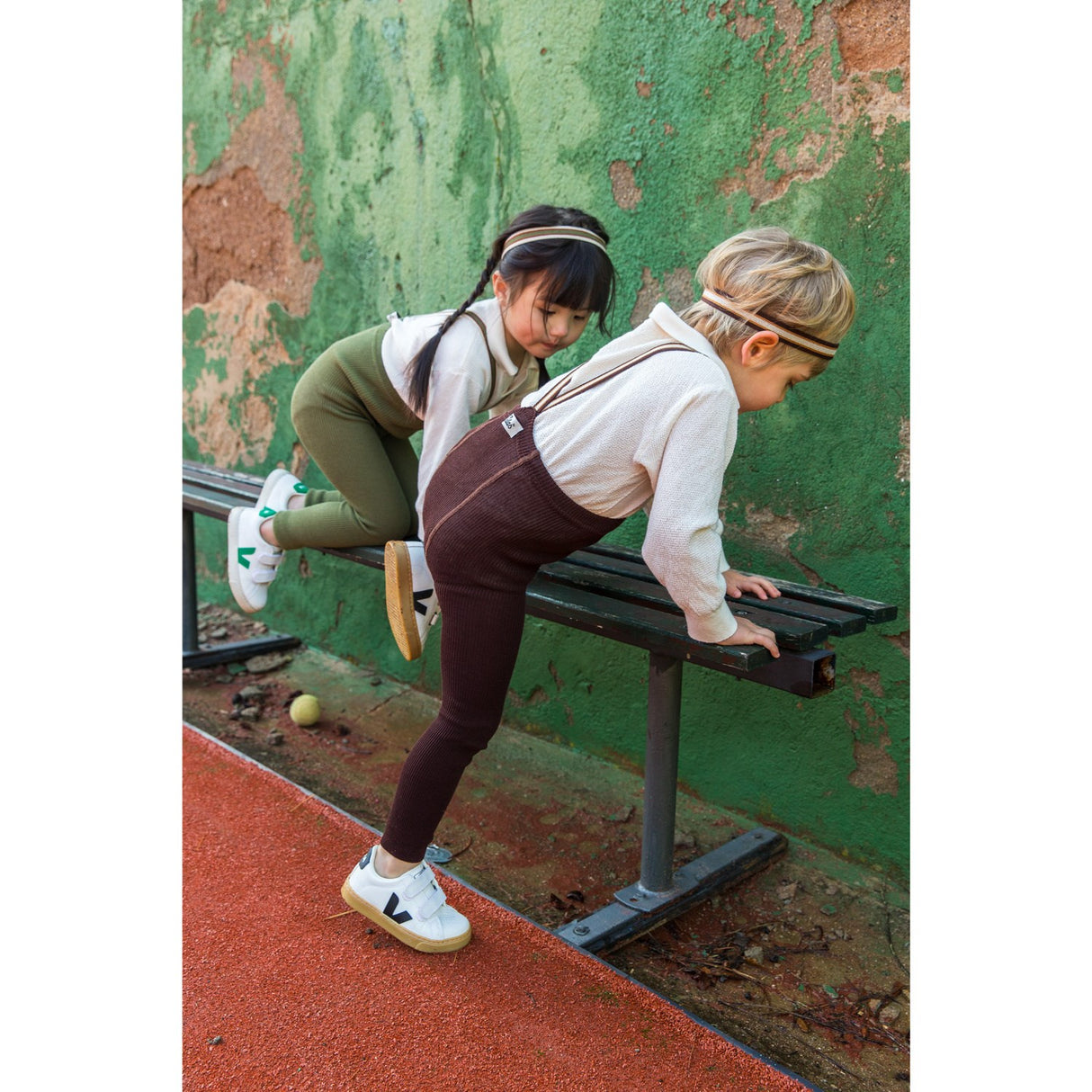 Silly Silas Chocolate Brown Striped Footless Tights