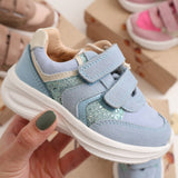 Bisgaard Sky Glitter Yuki Glitter Velcro Shoe