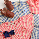 Konges Sløjd Captains Blue Check Kim Ss Shirt Gots