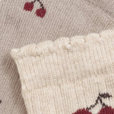 Minymo Light Taupe Socks With Lettuce Hem 2-Pack