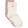 Minymo Ash Rose Socks With Lettuce Hem 2-Pack