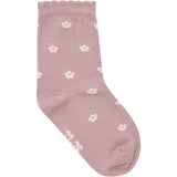 Minymo Ash Rose Socks With Lettuce Hem 2-Pack