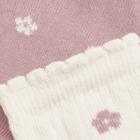 Minymo Ash Rose Socks With Lettuce Hem 2-Pack