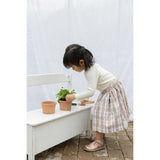 Petit Piao Off White Heart Skirt Pocket Woven