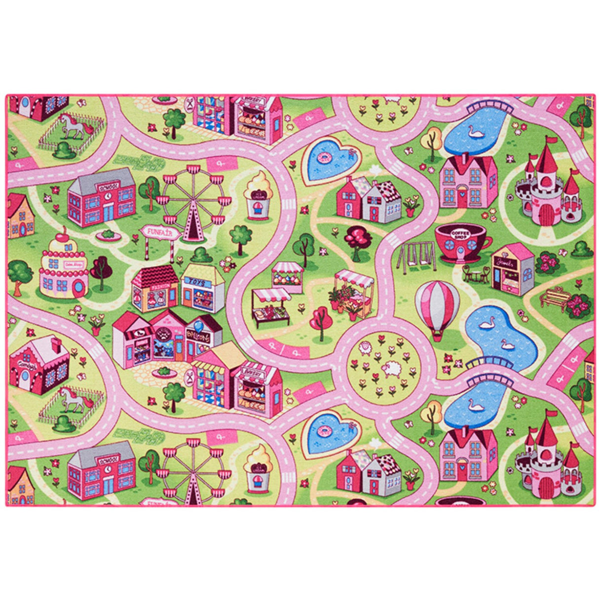 Rebel Roads Fairground Life Carpet - 140 X 200 Cm