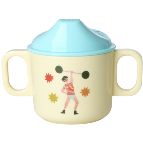 Rice Fun Fair Print Mint Melamine 2 Handle Baby Cup