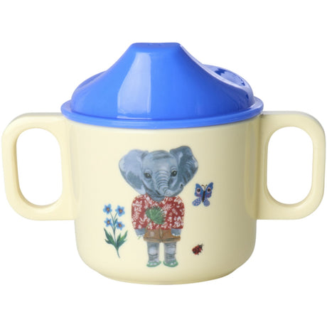 Rice Nathalie Lété Theme Blue Melamine 2 Handle Baby Cup