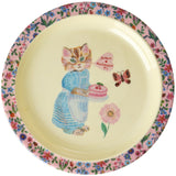 Rice Nathalie Lété Theme Pink Melamine Kids Lunch Plate