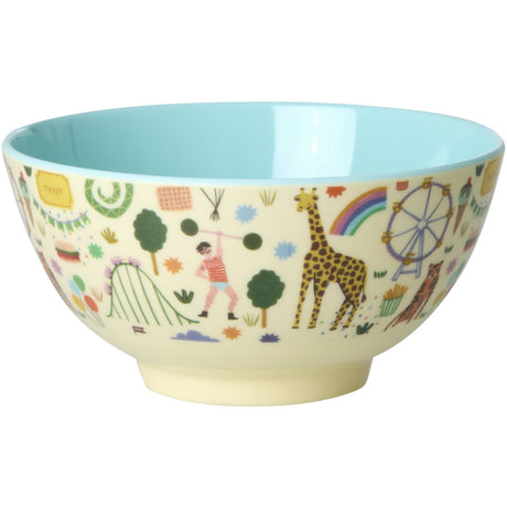 Rice Fun Fair Print Mint Melamine Bowl Medium
