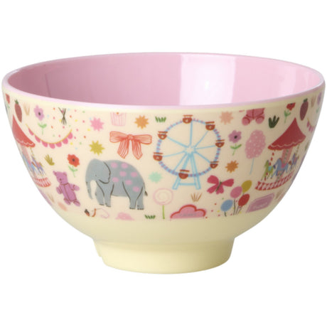 Rice Fun Fair Print Pink Melamine Bowl Small