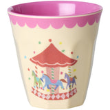 Rice Fun Fair Print Pink Melamine Cups Small 6 Pack