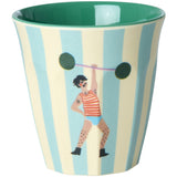 Rice Fun Fair Print Mint Melamine Cups Small 6 Pack