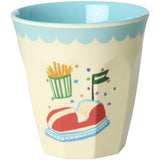 Rice Fun Fair Print Mint Melamine Cups Small 6 Pack