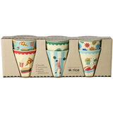 Rice Fun Fair Print Mint Melamine Cups Small 6 Pack