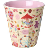 Rice Fun Fair Print Pink Melamine Cup Medium