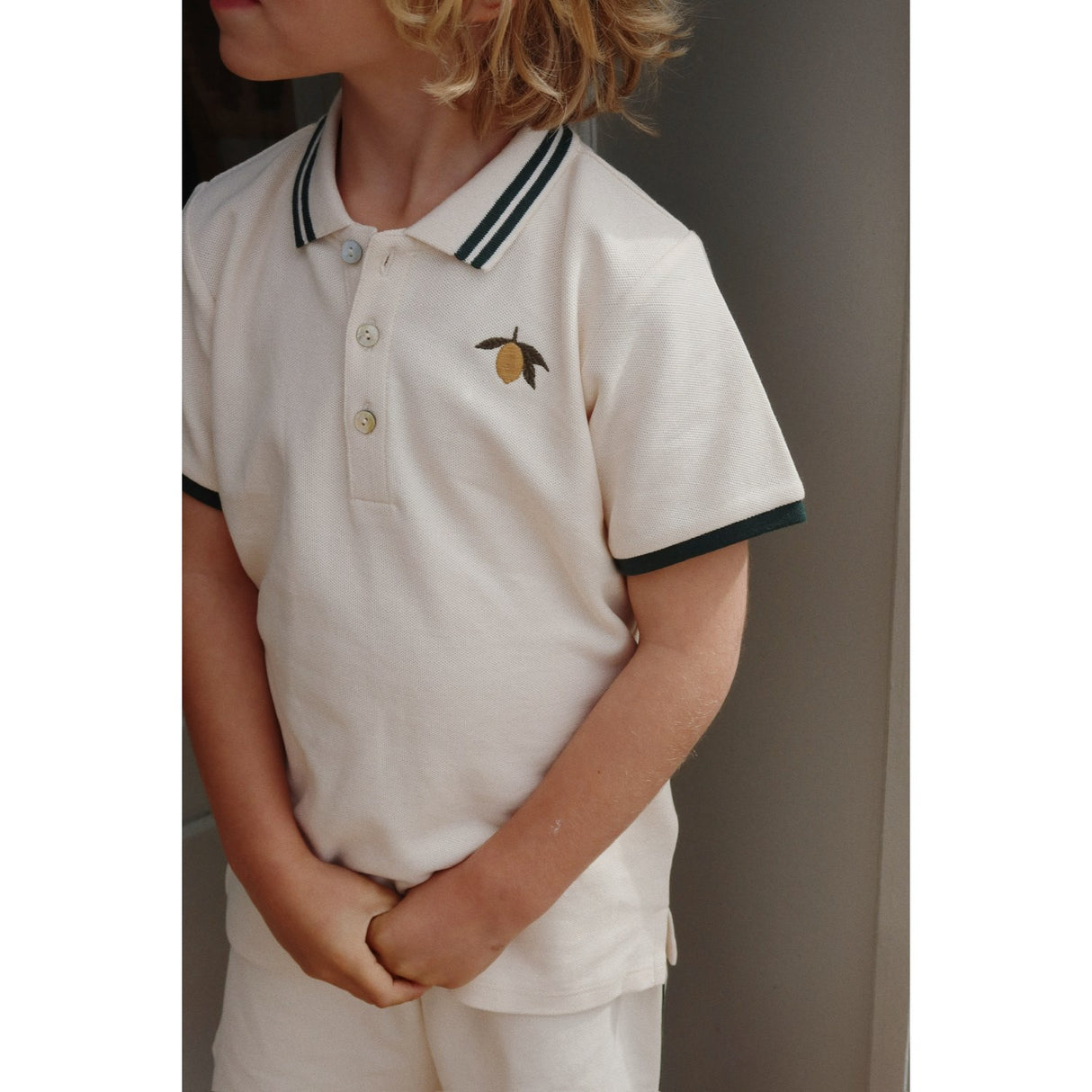 Konges Sløjd Antique White Florian Polo Shirt Gots