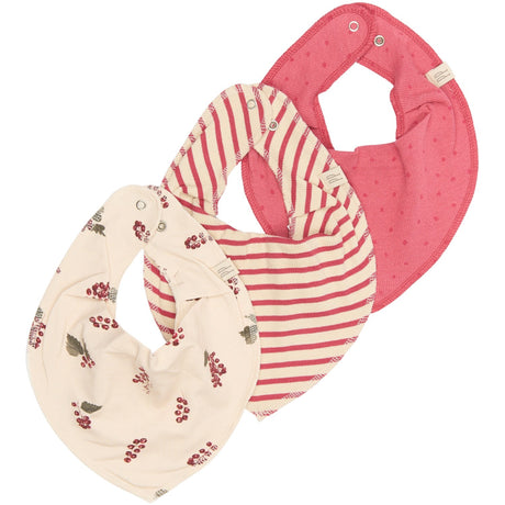 Petit Piao Berry Fabric Bib 3 Pack