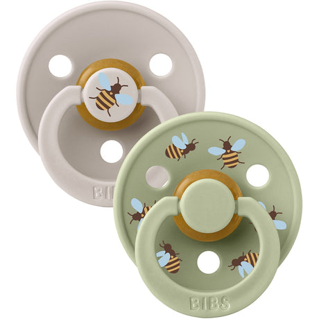 Bibs Mushroom Mix Pacifier Studio Colour Bumblebee Latex 2-Pack