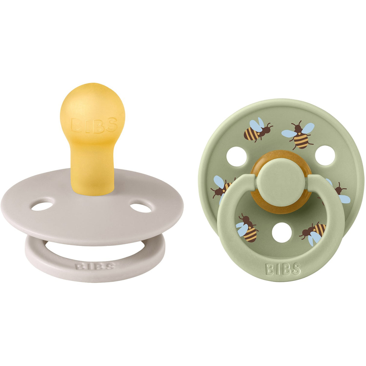 Bibs Mushroom Mix Pacifier Studio Colour Bumblebee Latex 2-Pack