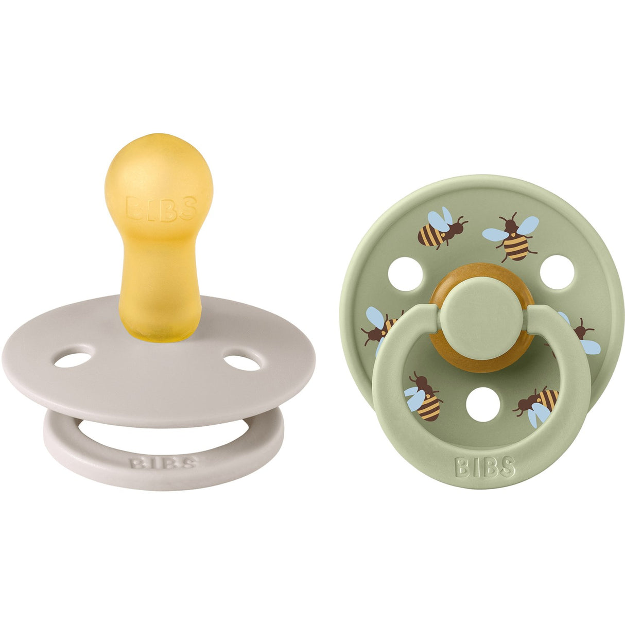 Bibs Mushroom Mix Pacifier Studio Colour Bumblebee Latex 2-Pack