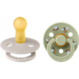 Bibs Mushroom Mix Pacifier Studio Colour Bumblebee Latex 2-Pack