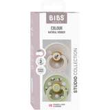 Bibs Mushroom Mix Pacifier Studio Colour Bumblebee Latex 2-Pack