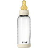 Bibs Ivory Glass Baby Bottle Round Latex Medium Flow