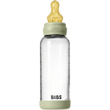 Bibs Sage Glass Baby Bottle Round Latex Medium Flow