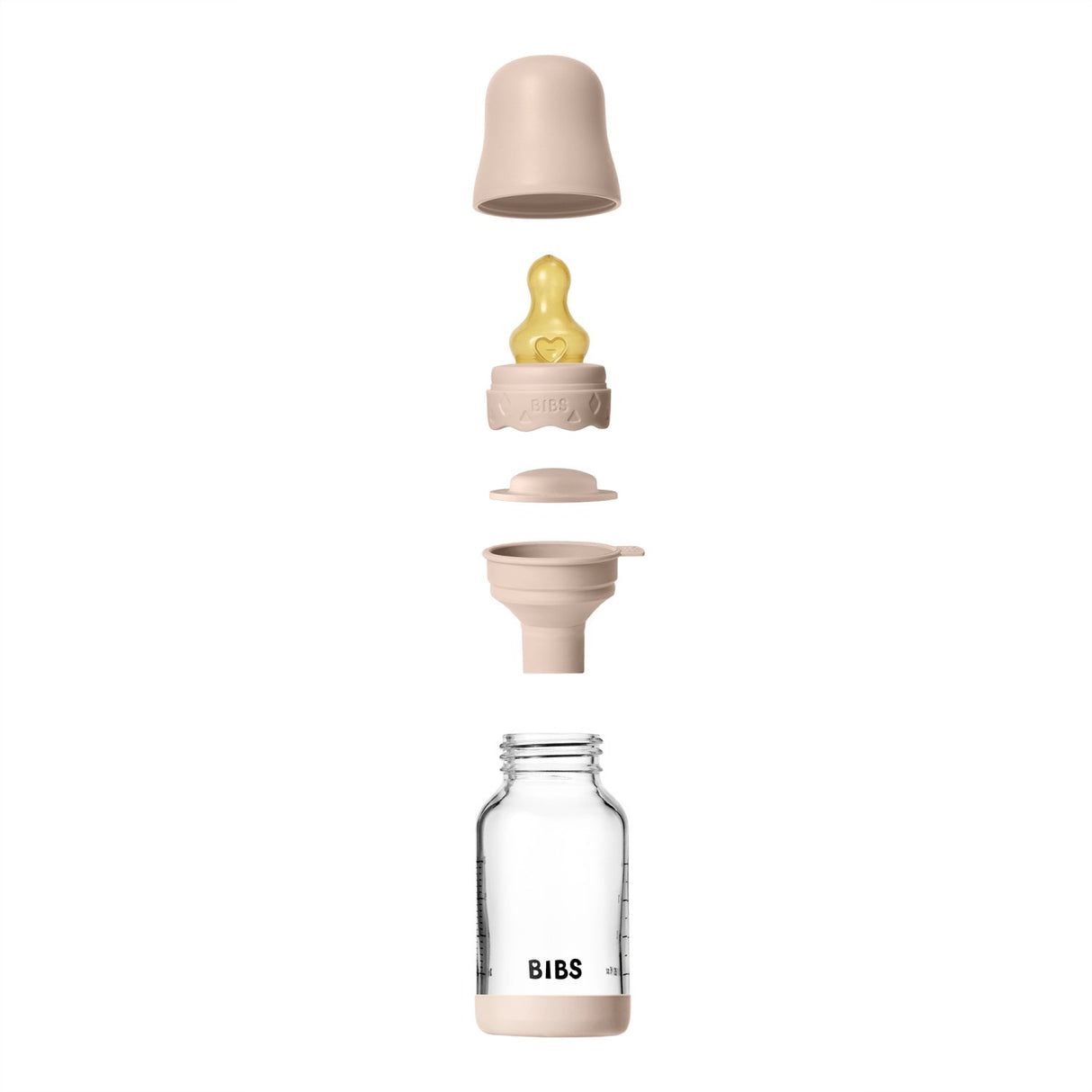 Bibs Blush Glass Boheme Baby Bottle Round Latex Slow Flow