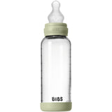 Bibs Sage Glass Baby Bottle Round Silicone Medium Flow
