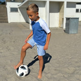 Petit Crabe Sapphire/White Raglan Uv-Swim Shirt S/S