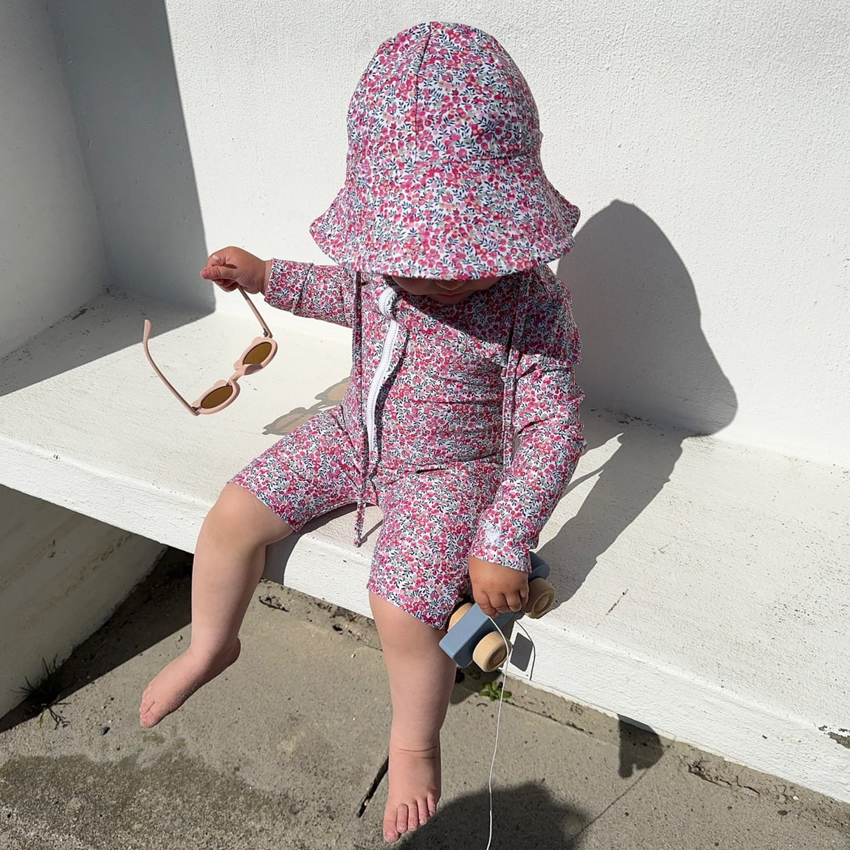 Petit Crabe Wiltshire Bud Combi Sunsuit - Made With Liberty© Fabric