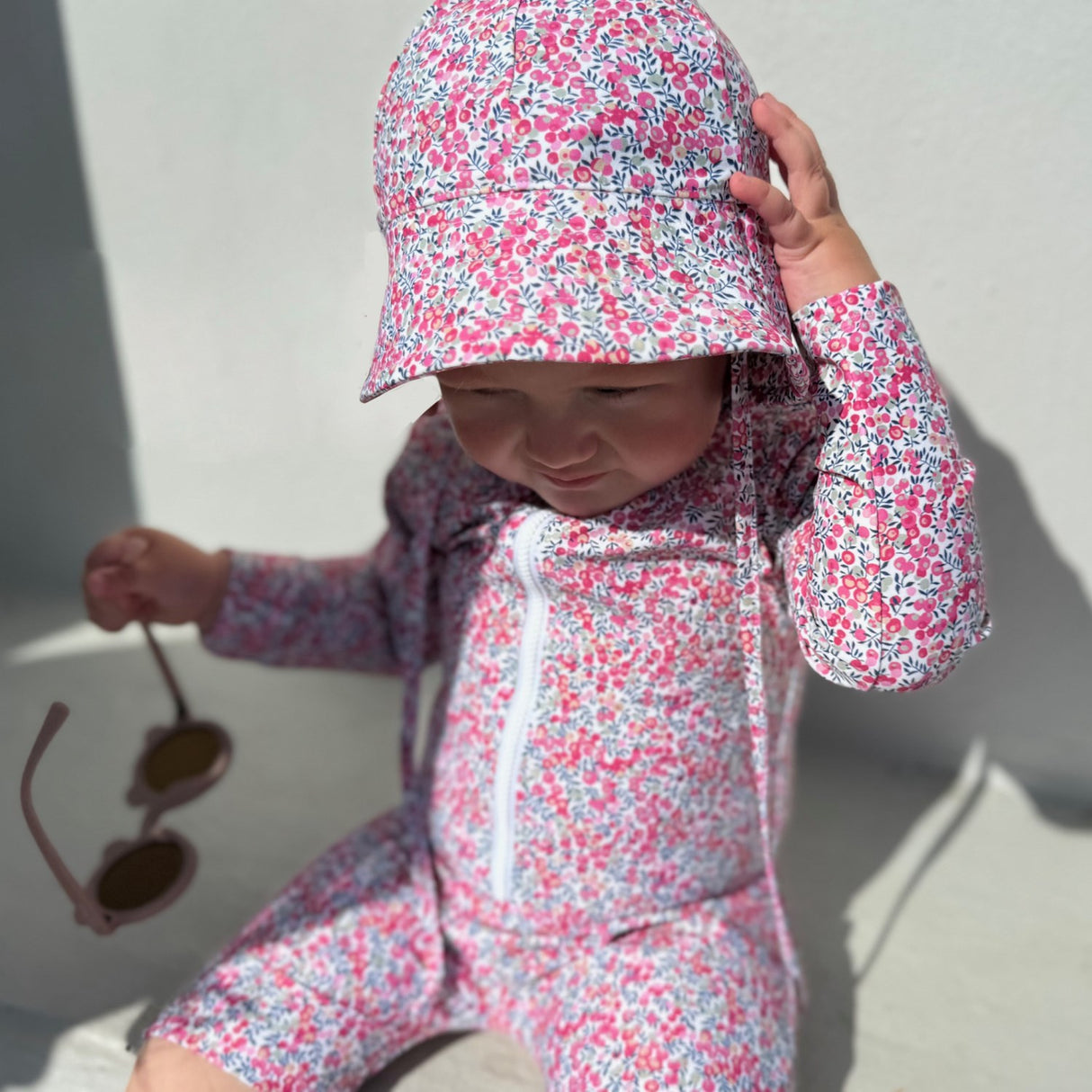 Petit Crabe Wiltshire Bud Combi Sunsuit - Made With Liberty© Fabric