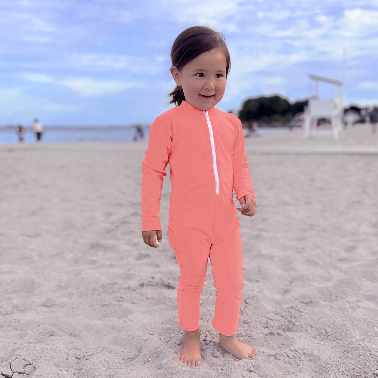 Petit Crabe Tropicana Lou Heart Sunsuit L/S