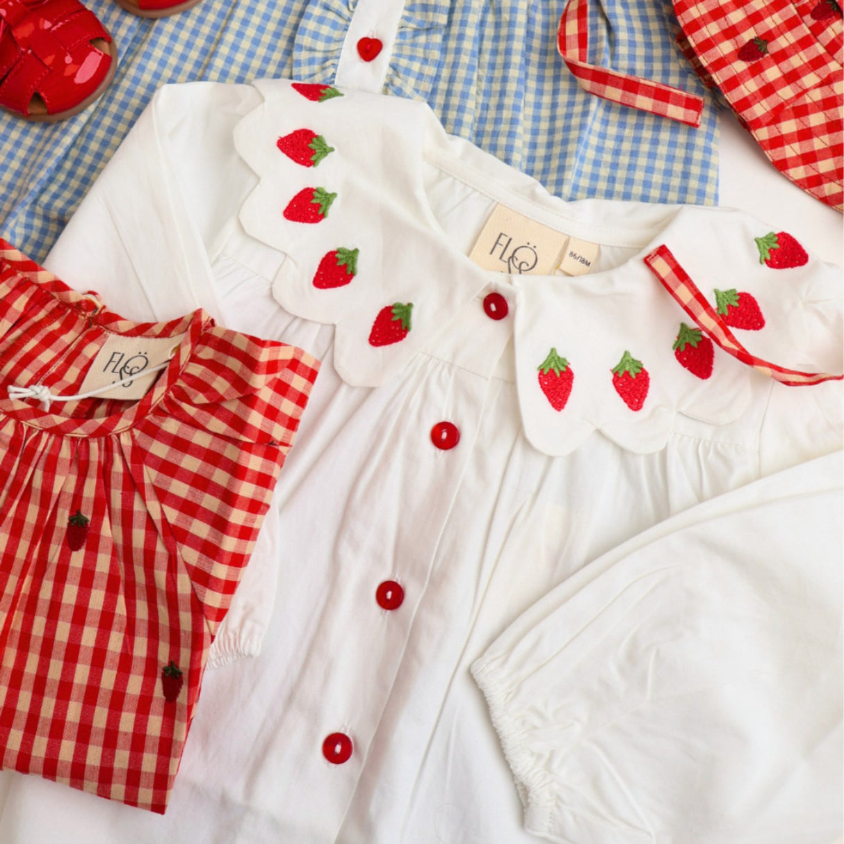 Flöss Bright White Berry Everlyn Blouse