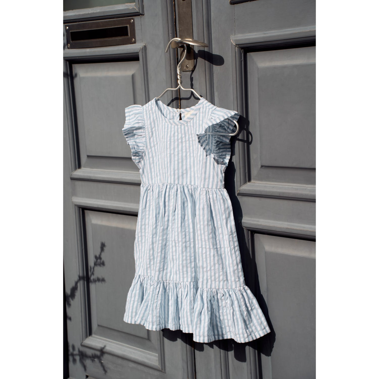THE NEW Siblings X Luksusbaby Blue Fog Striped Ojo Dress