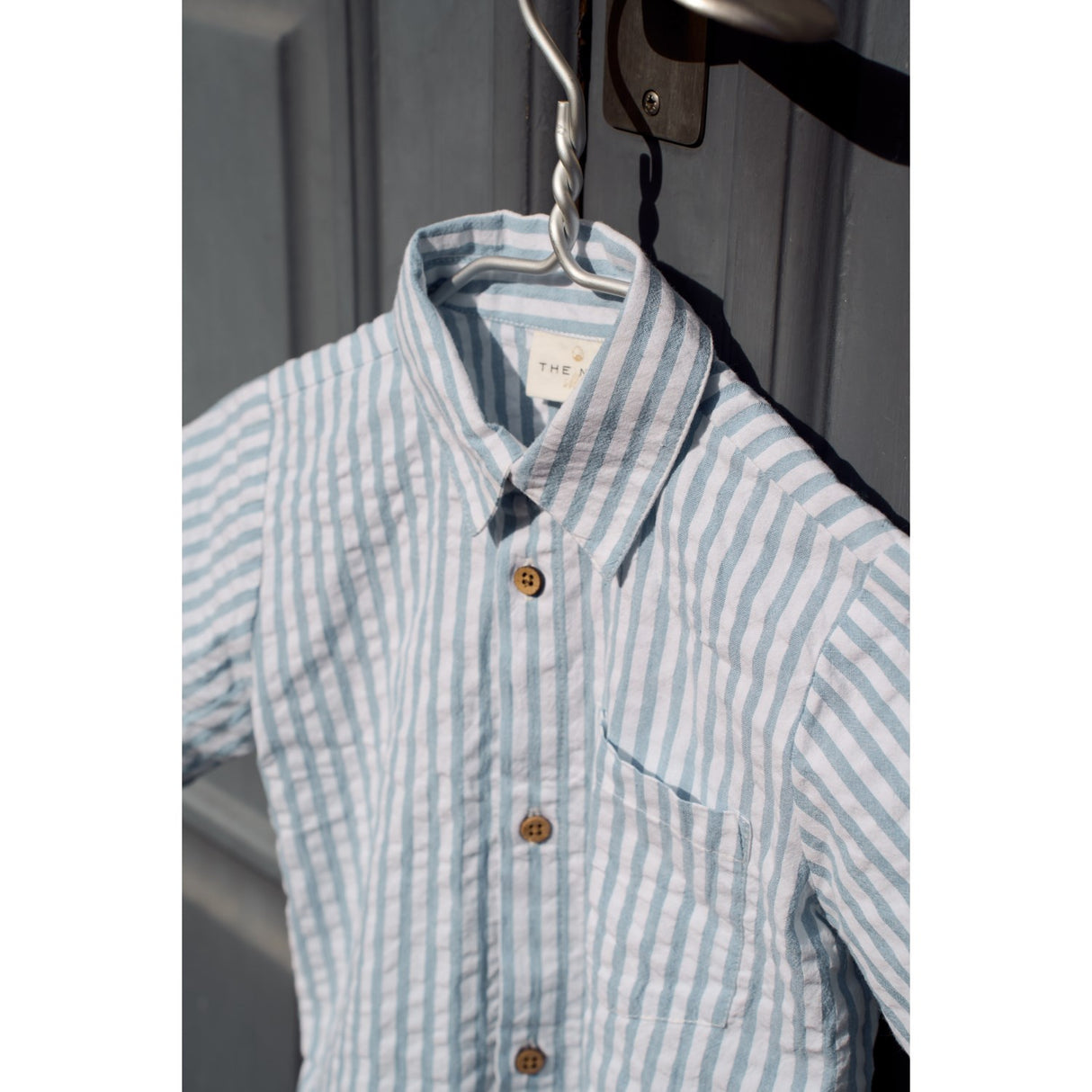 THE NEW Siblings X Luksusbaby Blue Fog Striped Ojo Shirt