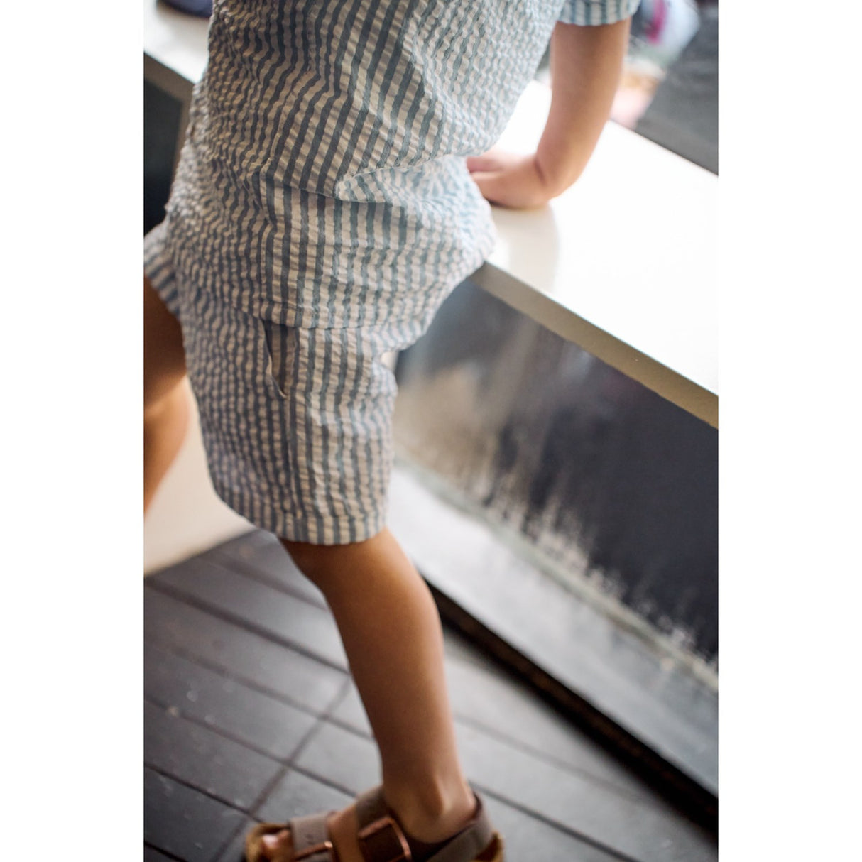 THE NEW Siblings X Luksusbaby Blue Fog Striped Ojo Shirt