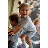 THE NEW Siblings X Luksusbaby Blue Fog Striped Ojo Shirt