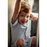 THE NEW Siblings X Luksusbaby Blue Fog Striped Ojo Shorts