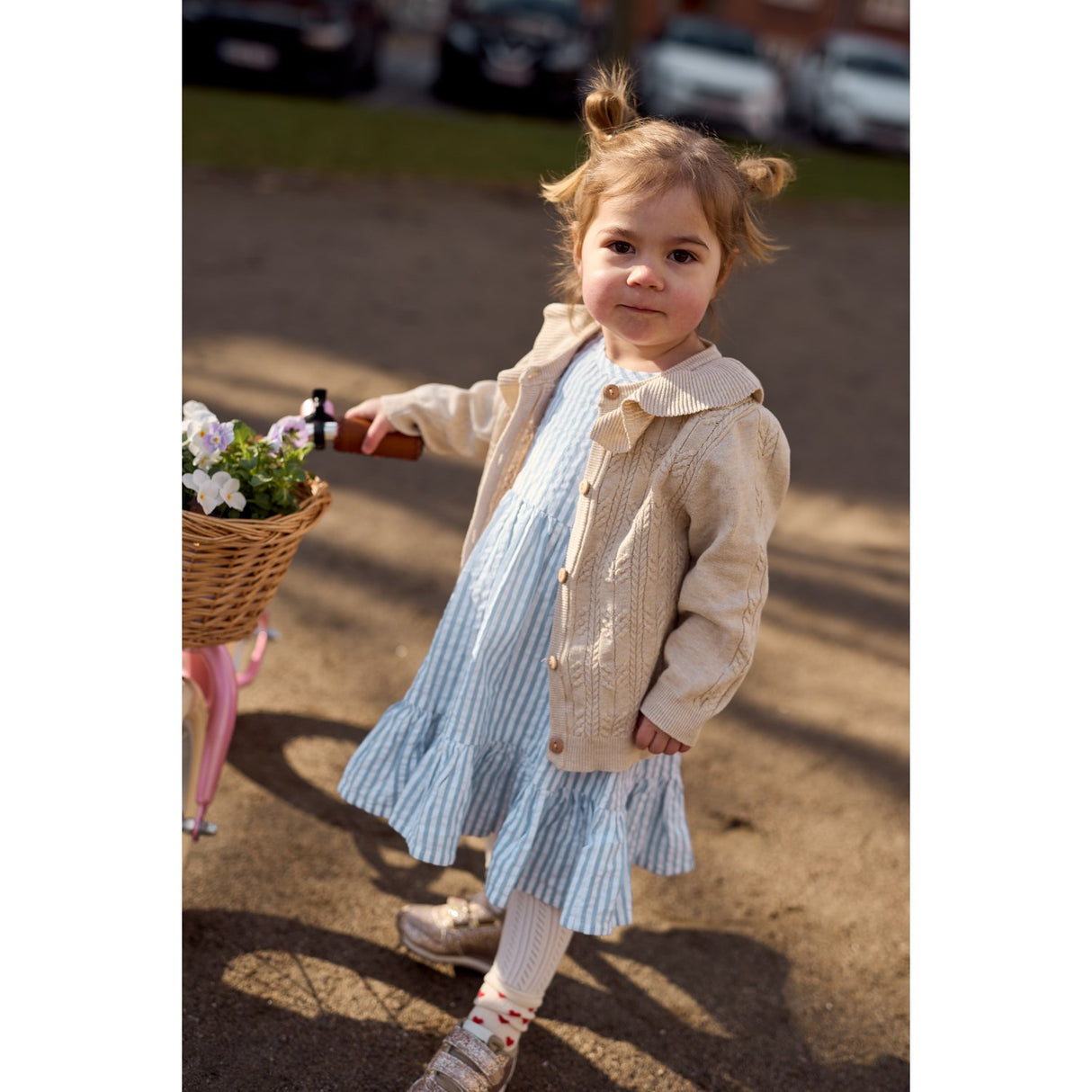 THE NEW Siblings X Luksusbaby Blue Fog Striped Ojo Shorts