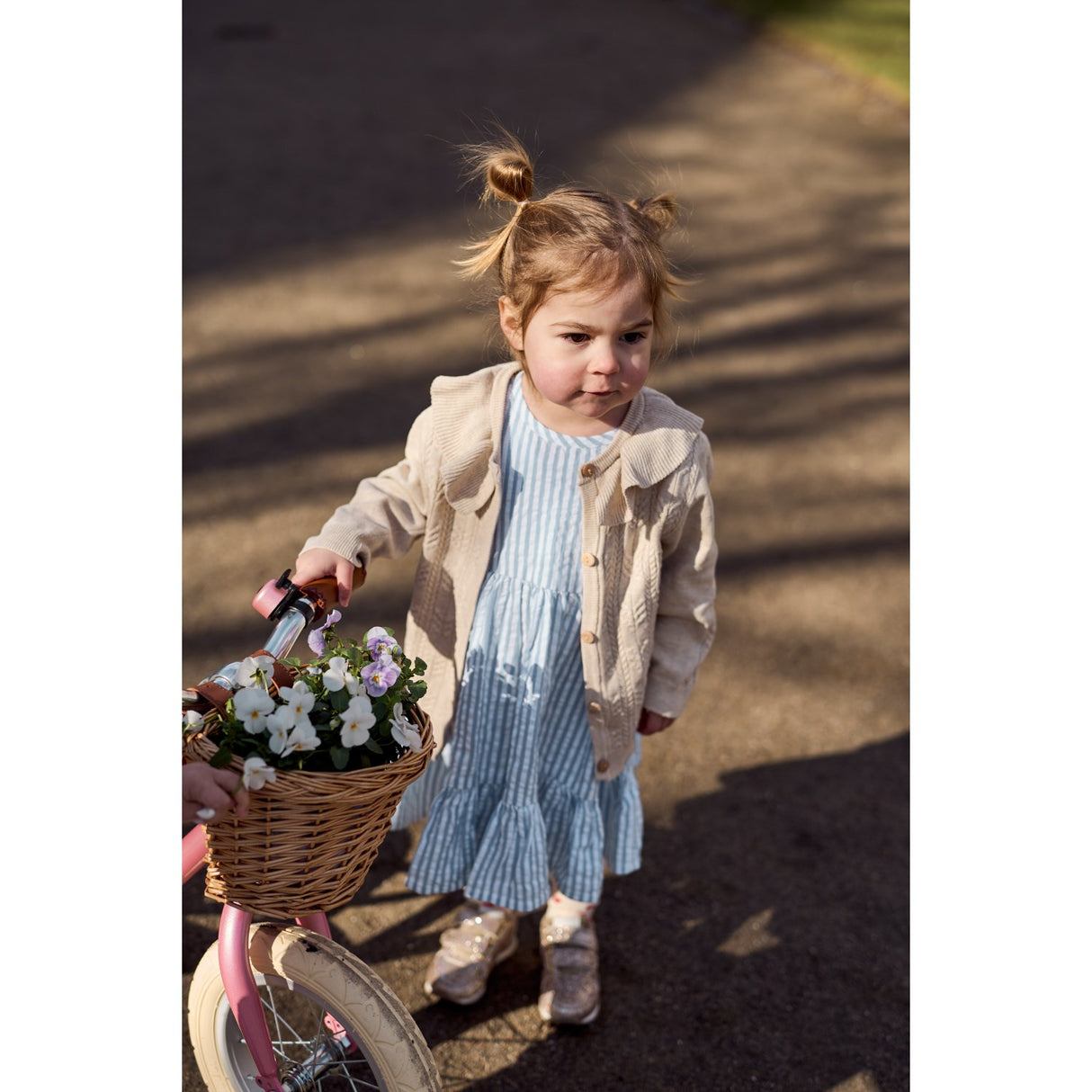 THE NEW Siblings X Luksusbaby Blue Fog Striped Ojo Shorts