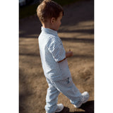 THE NEW Siblings X Luksusbaby Blue Fog Striped Ojo Shirt