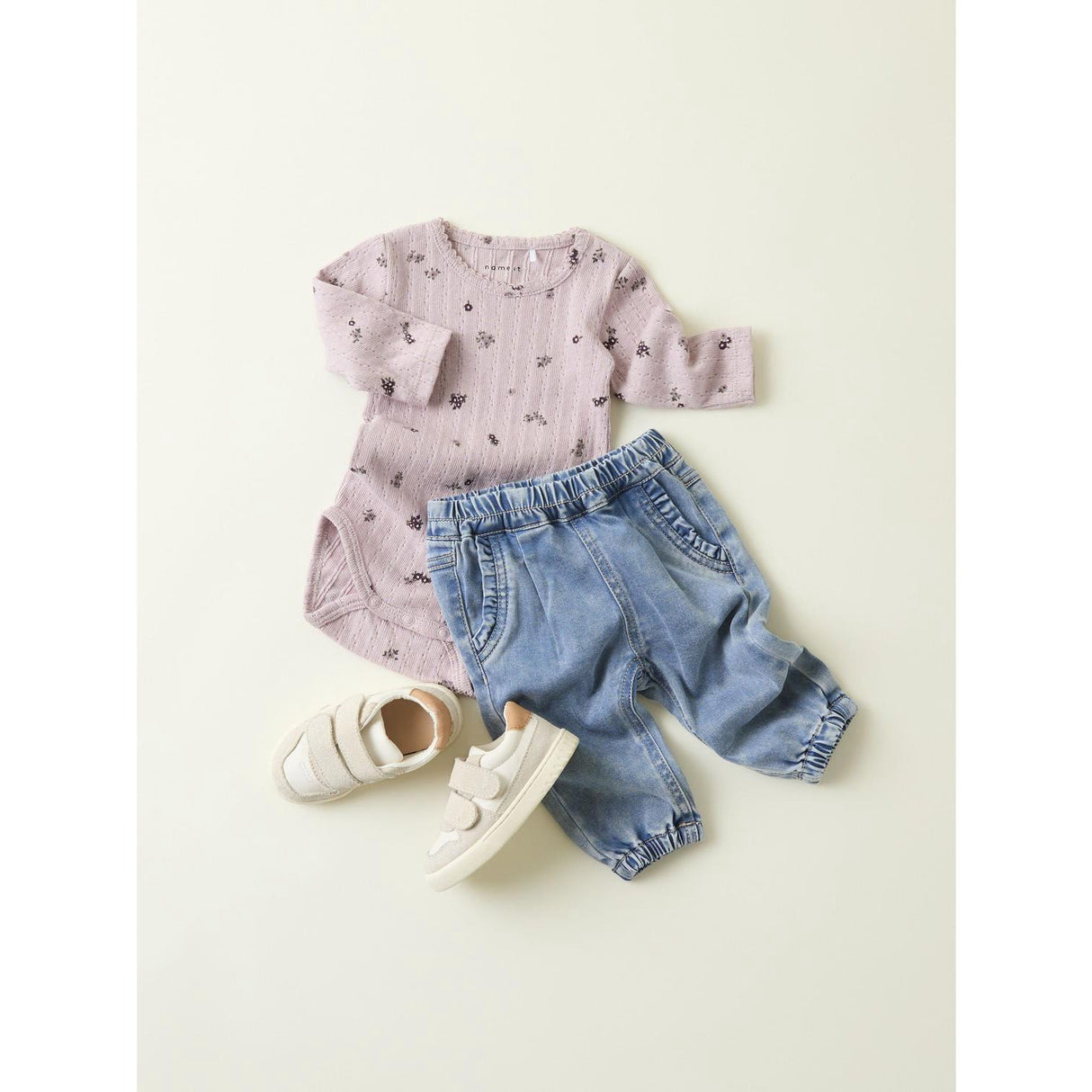 Name It Medium Blue Denim Nbfrose R Frill Jeans 1550-To Noos