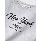 Name It Light Grey Melange Nkmkera Ls Rlx Sweat Unb