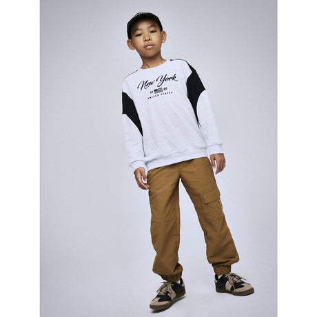 Name It Light Grey Melange Nkmkera Ls Rlx Sweat Unb