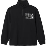 Name It Black Nkmkimba Ls Nreg Half Zip Sweat Unb