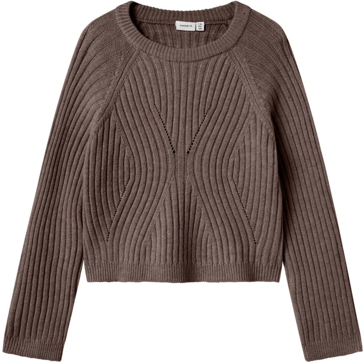Name It Coffee Quartz Nkfrikine Ls Short Knit Pullover P