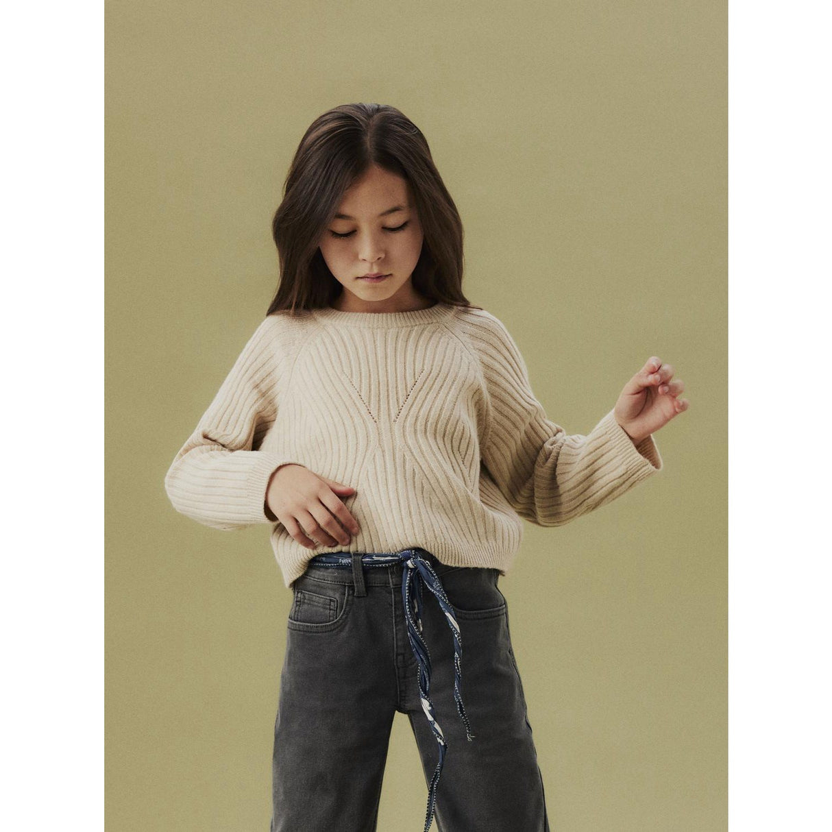 Name It Doeskin Nkfrikine Ls Short Knit Pullover P